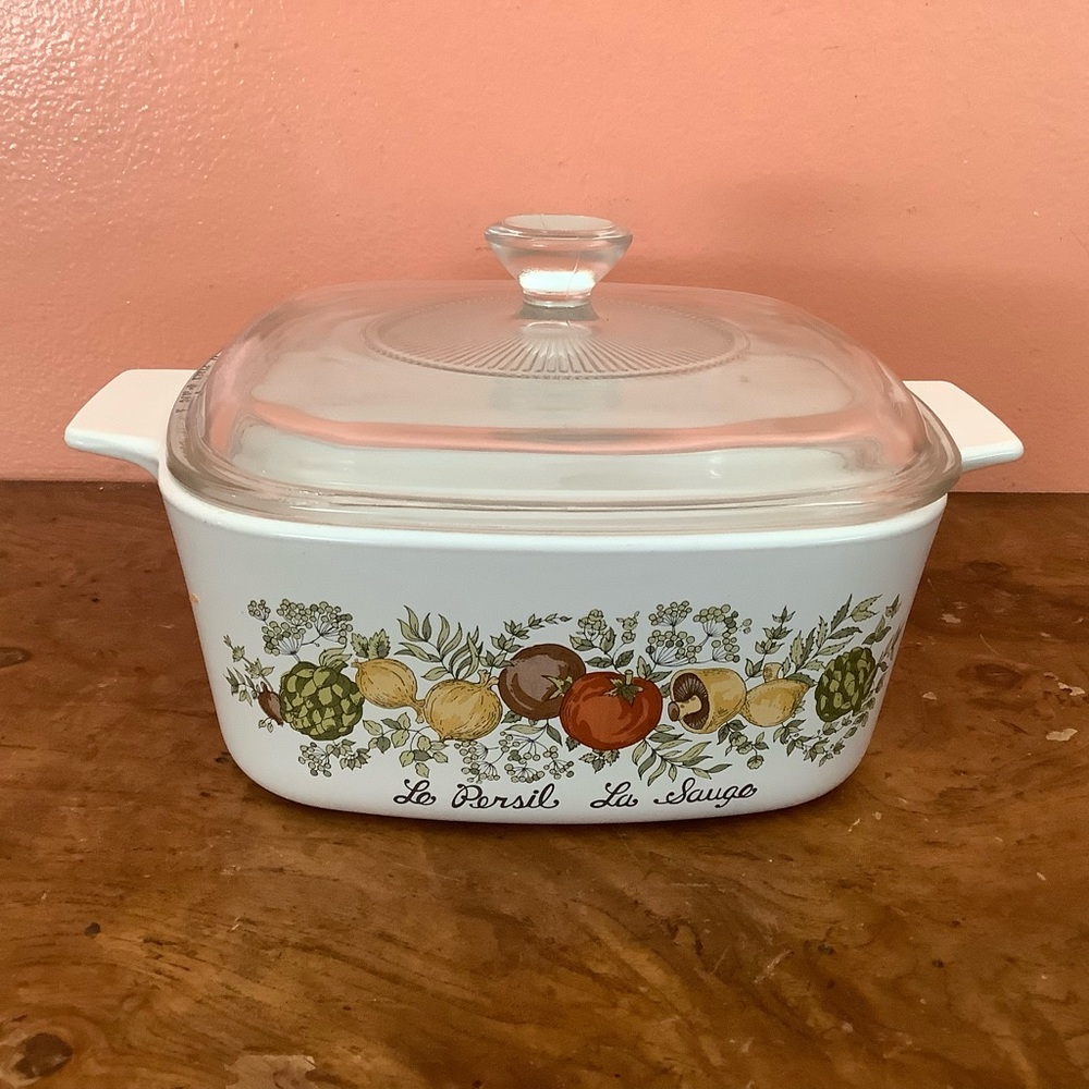 Vintage Corning Ware Spice Of Life Le Persil La Sauge 1.5qt A-1 1/2-B  With Lid